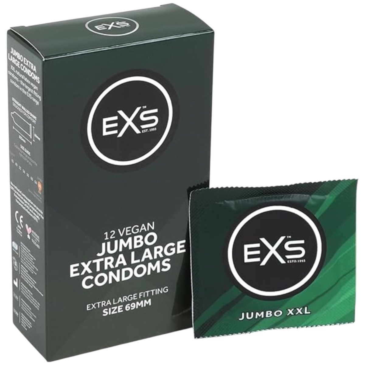 EXS Jumbo Extra Large Condoms 12 Pack