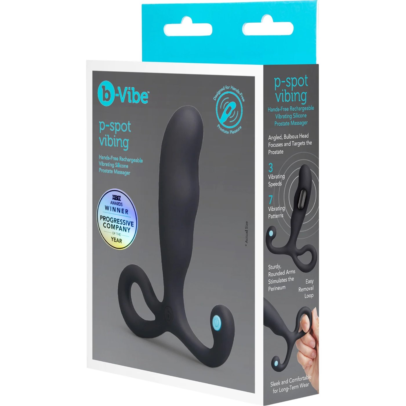b-Vibe P-Spot Vibing Hands-Free Rechargeable Vibrating Prostate Massager