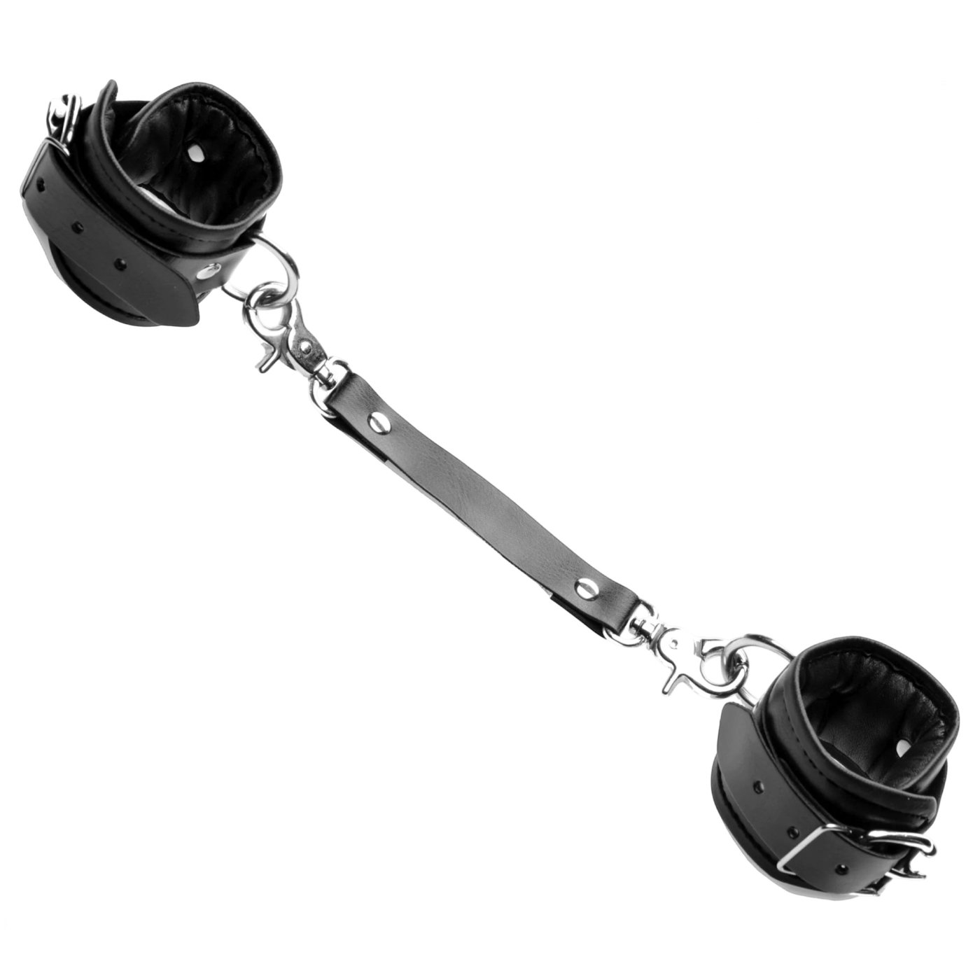 Master Series PU Leather Lined Wrist Cuffs Black