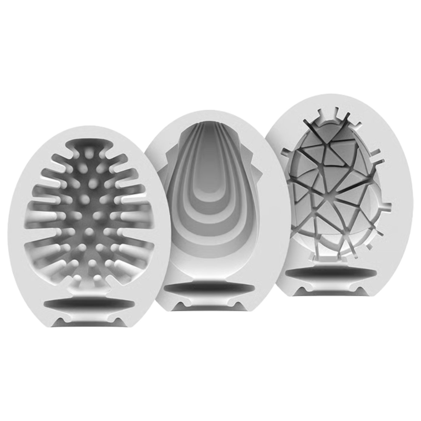 Satisfyer 3-Piece Male Masturbator Egg Set Naughty, Savage & Crunchy