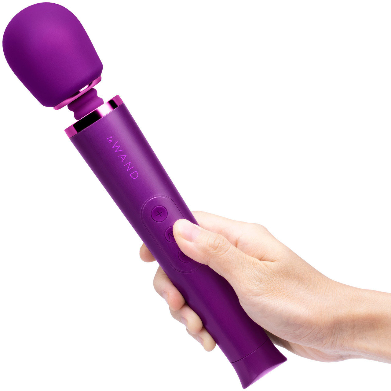 Le Wand Petite Mini Rechargeable Massage Wand Vibrator Dark Cherry