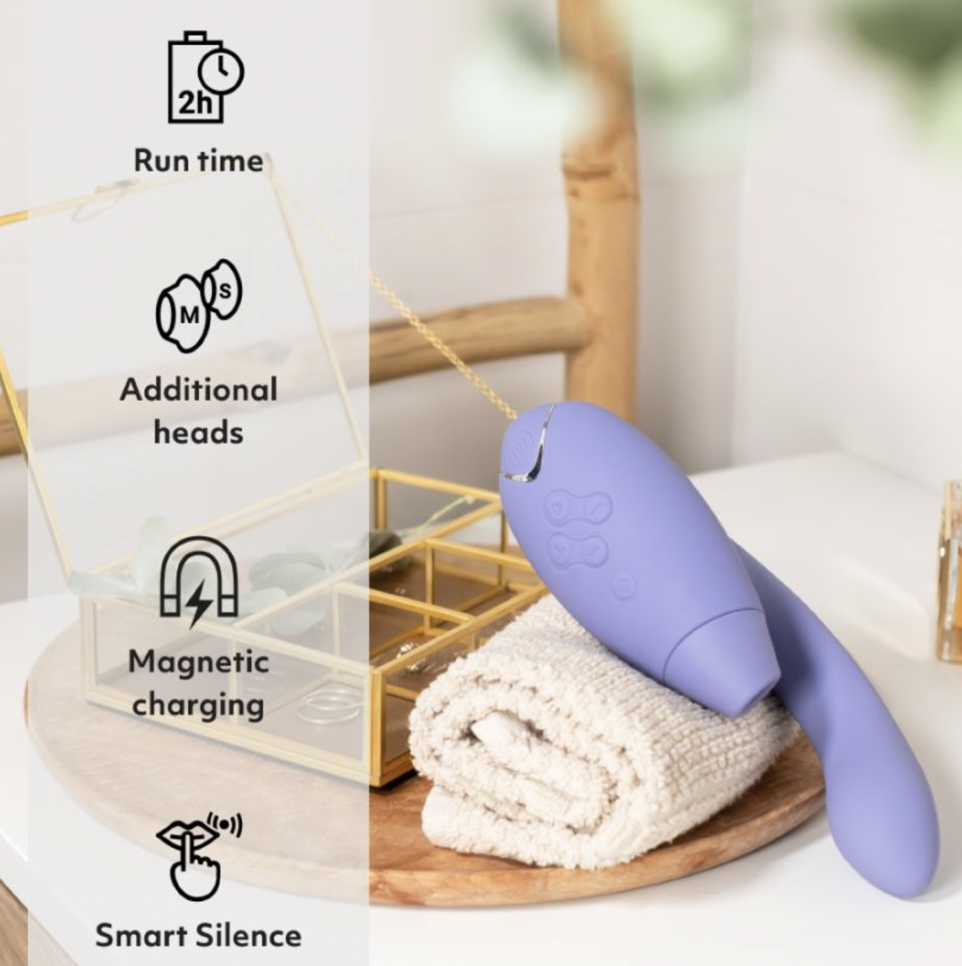 Womanizer Duo 2 Rechargeable Silicone G-Spot and Clitoral Stimulator