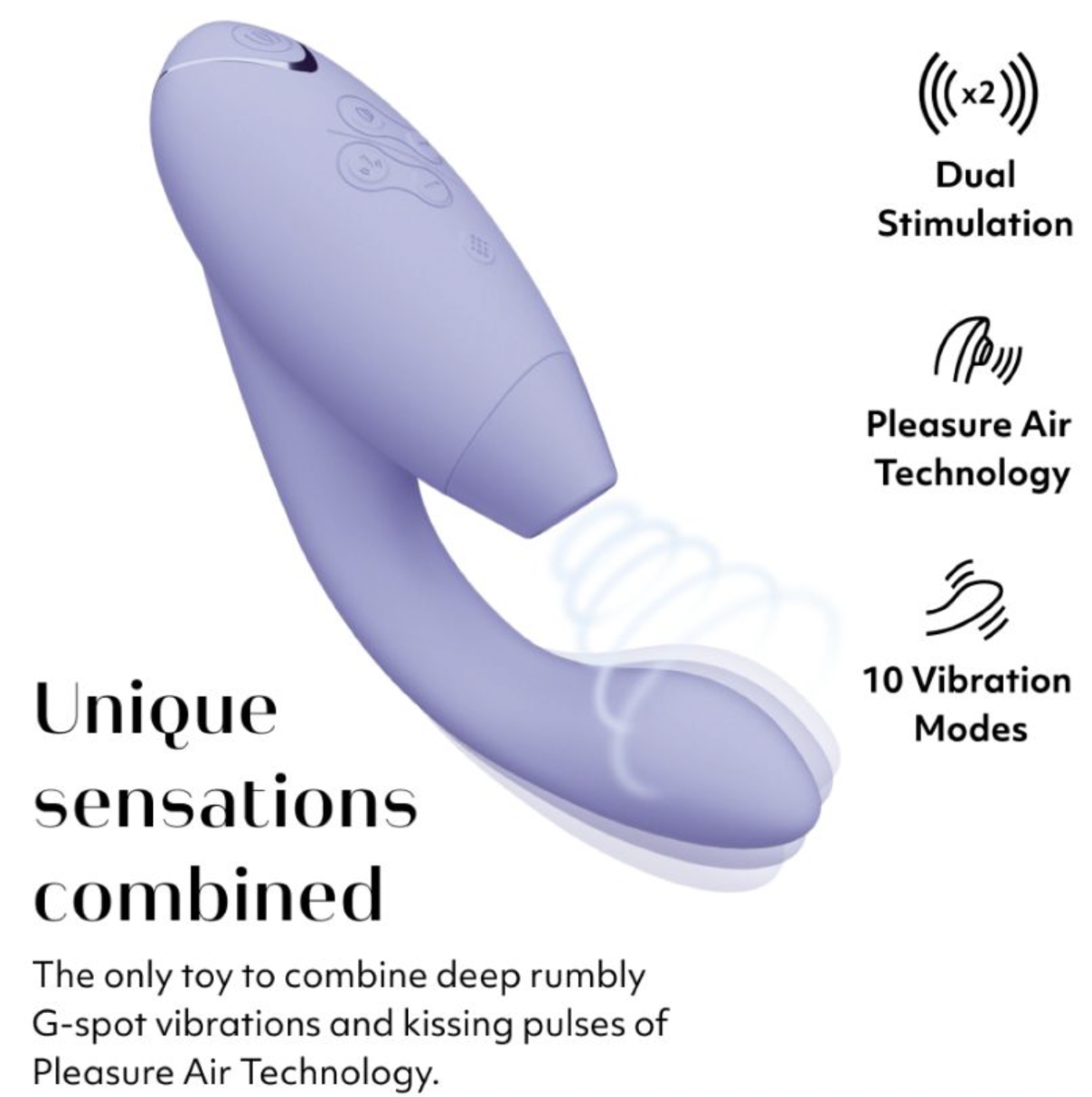Womanizer Duo 2 Rechargeable Silicone G-Spot and Clitoral Stimulator