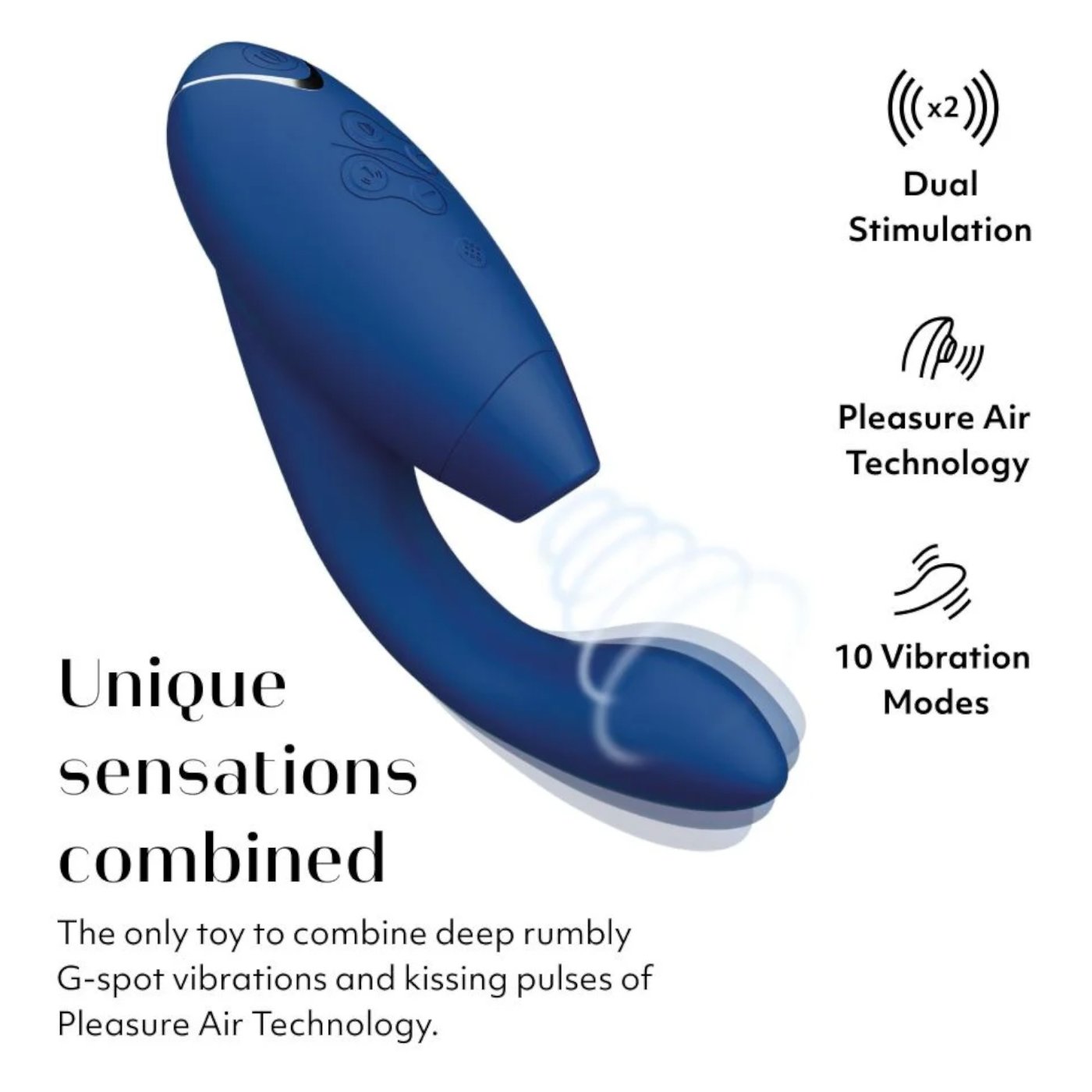 Womanizer Duo 2 Rechargeable Silicone G-Spot and Clitoral Stimulator