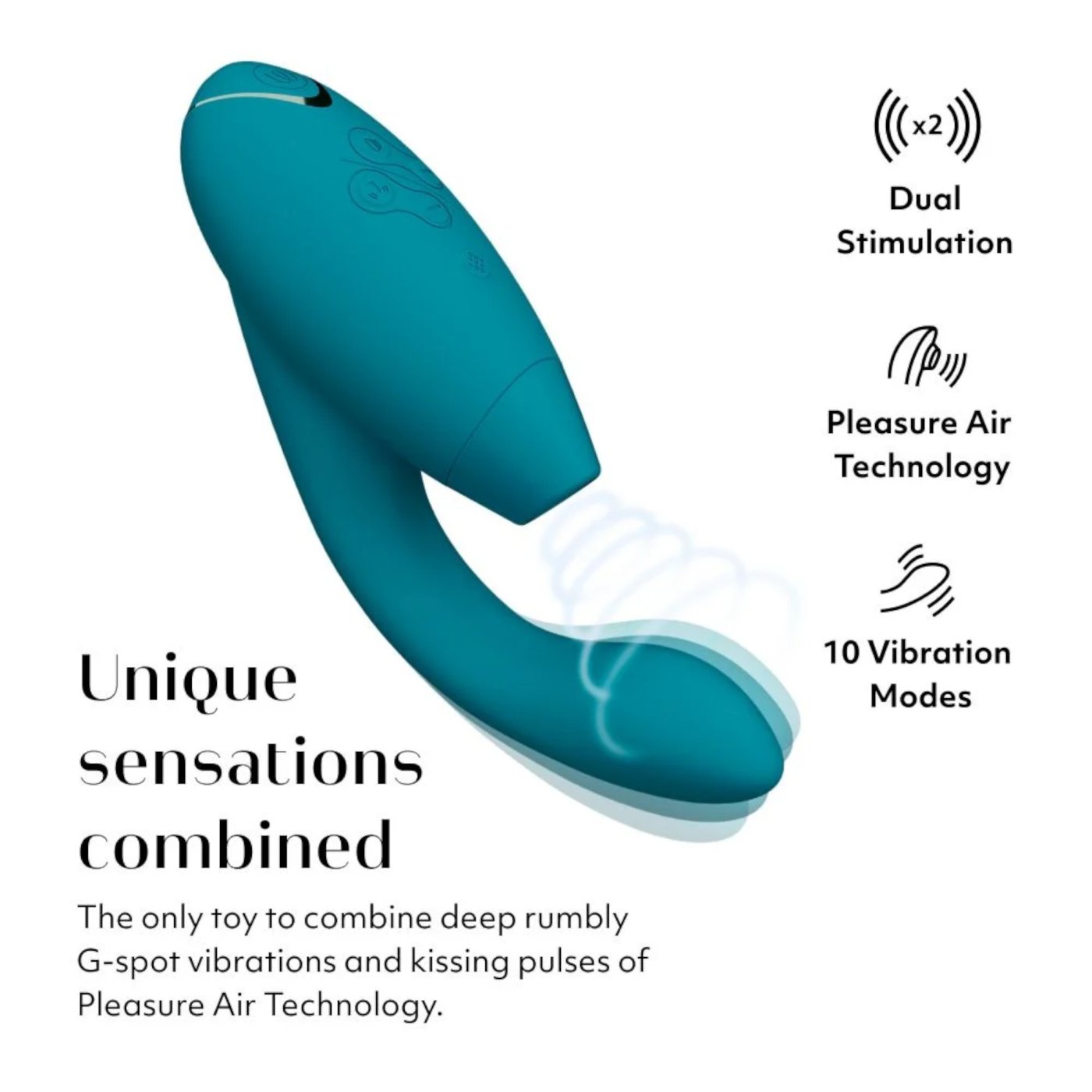 Womanizer Duo 2 Rechargeable Silicone G-Spot and Clitoral Stimulator