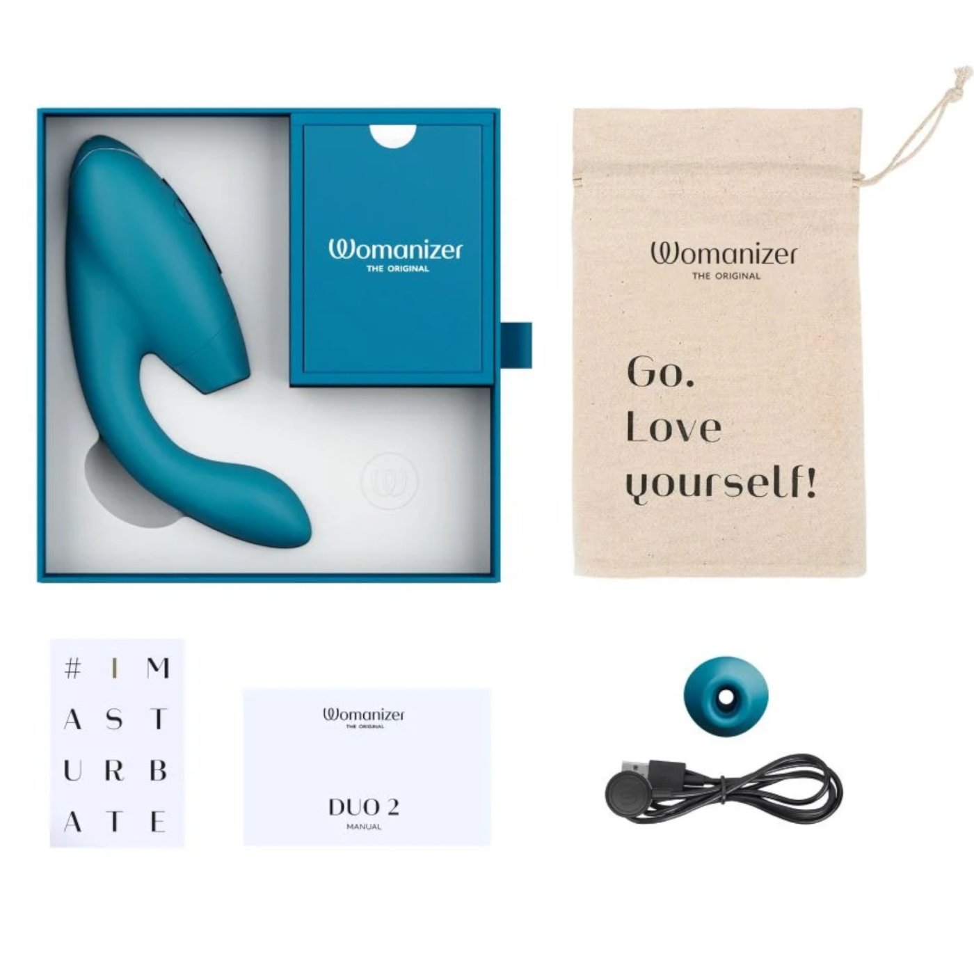 Womanizer Duo 2 Rechargeable Silicone G-Spot and Clitoral Stimulator