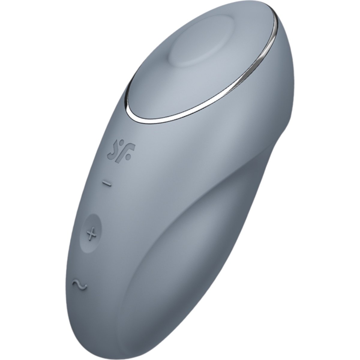 Satisfyer Tap & Climax 1 Tapping Motion Lay-On Clitoral Vibrator Blue-Grey