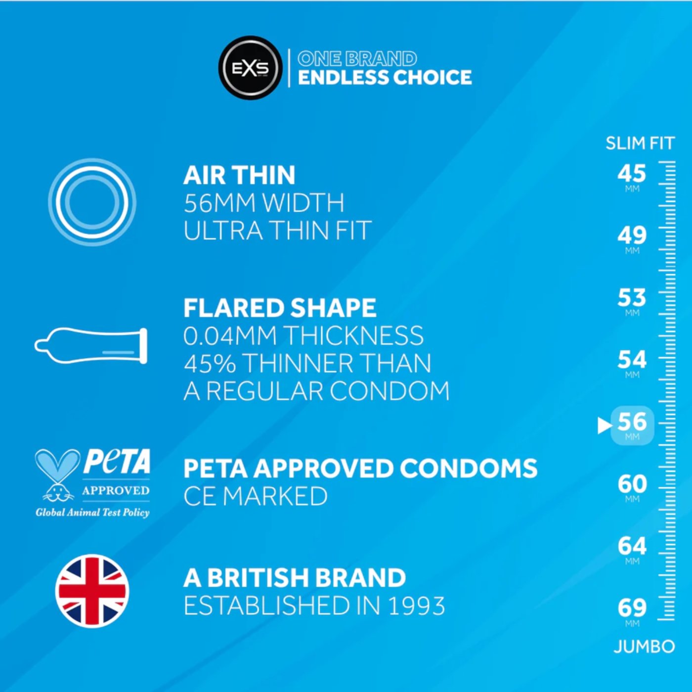 EXS Air Thin Condoms 48 Pack