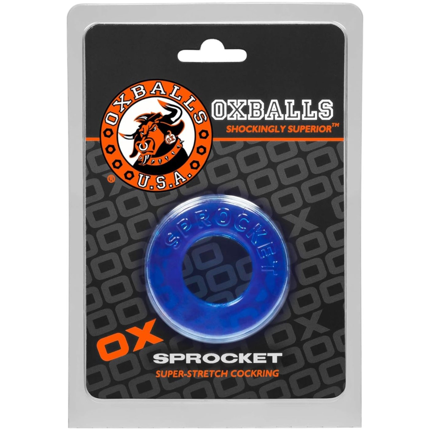 Oxballs Sprocket Cock Ring Ice Blue