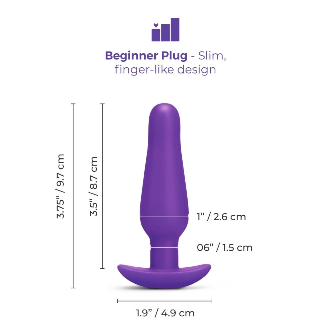 b-Vibe Butties Rookie Beginner Silicone Butt Plug