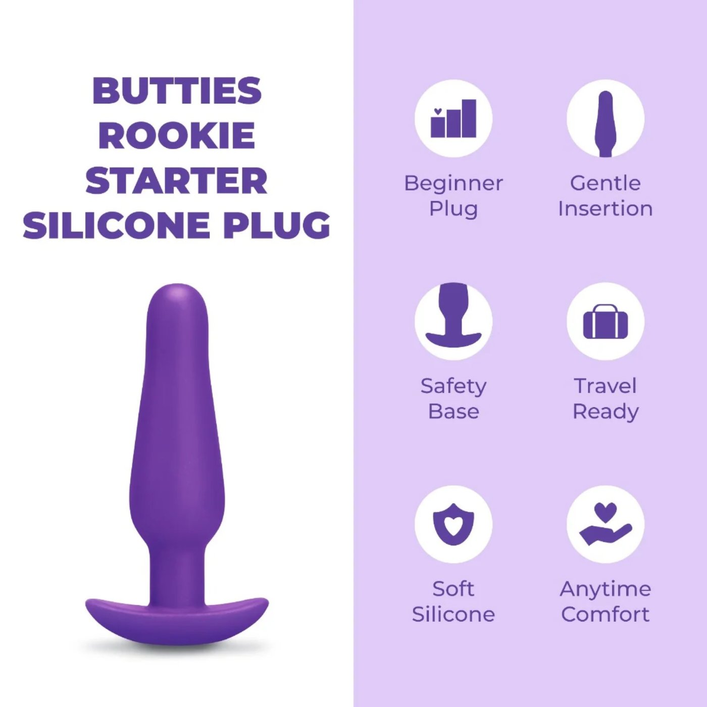 b-Vibe Butties Rookie Beginner Silicone Butt Plug