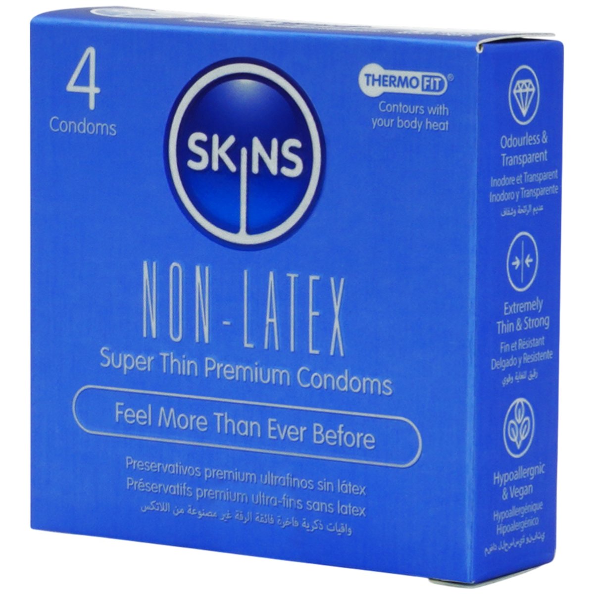 Skins Non-Latex Super Thin Premium Condoms, 4 Pack