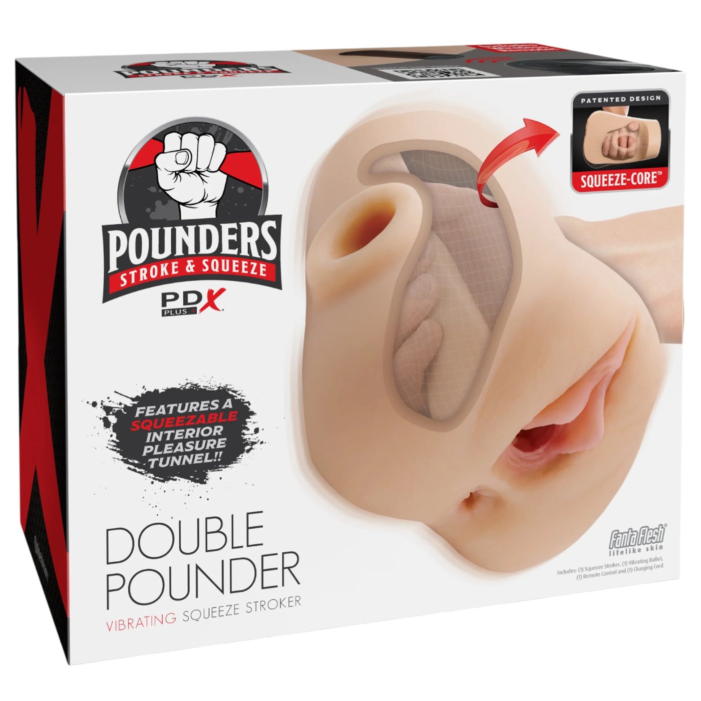 Pipedream Double Pounder Vibrating Squeeze Stroker Male Masturbator