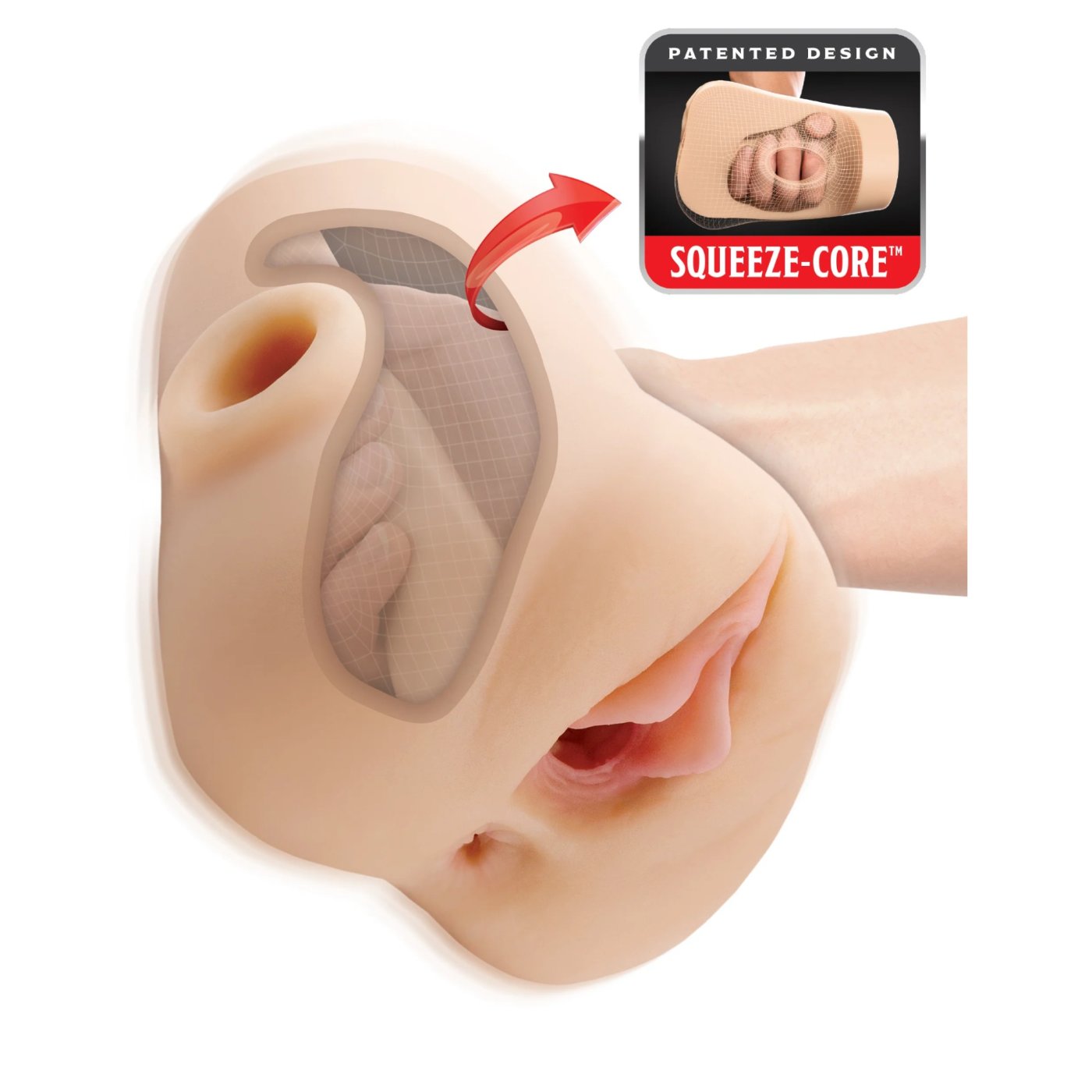 Pipedream Double Pounder Vibrating Squeeze Stroker Male Masturbator