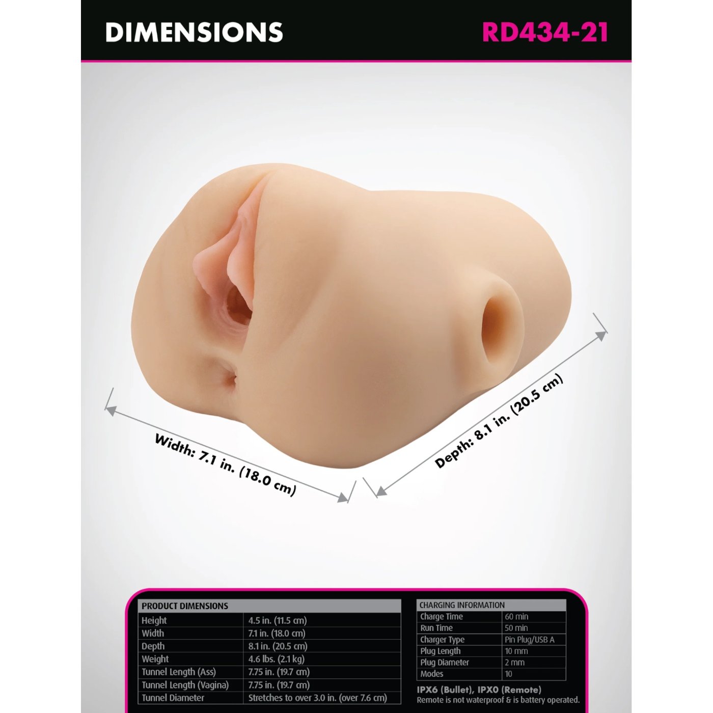 Pipedream Double Pounder Vibrating Squeeze Stroker Male Masturbator