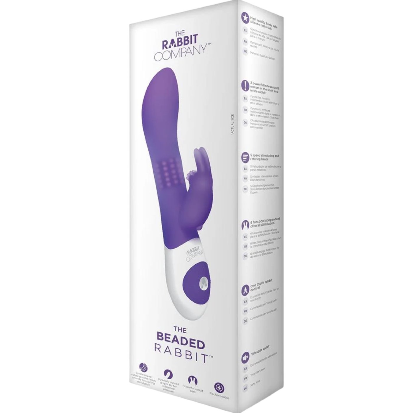 The Rabbit Company The Beaded Rabbit Vibrator Purple