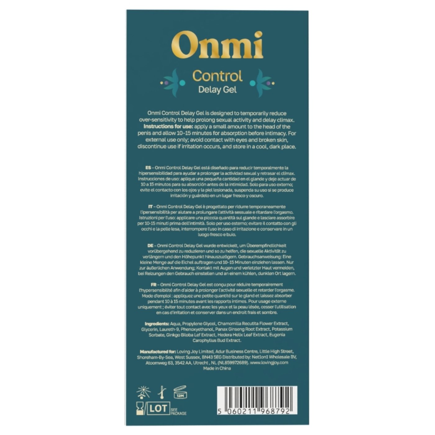 Onmi Control Delay Gel for Men 30ml