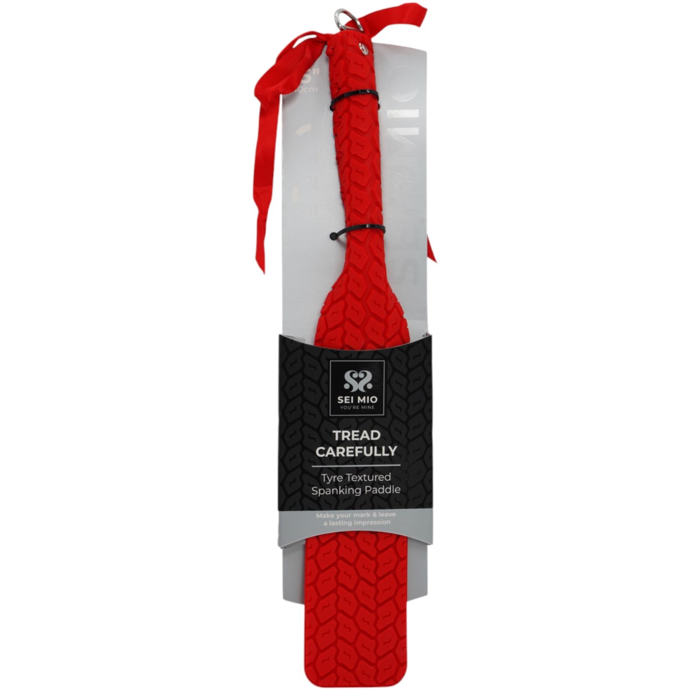 Sei Mio Tread Carefully Tyre Textured Spanking Paddle Red