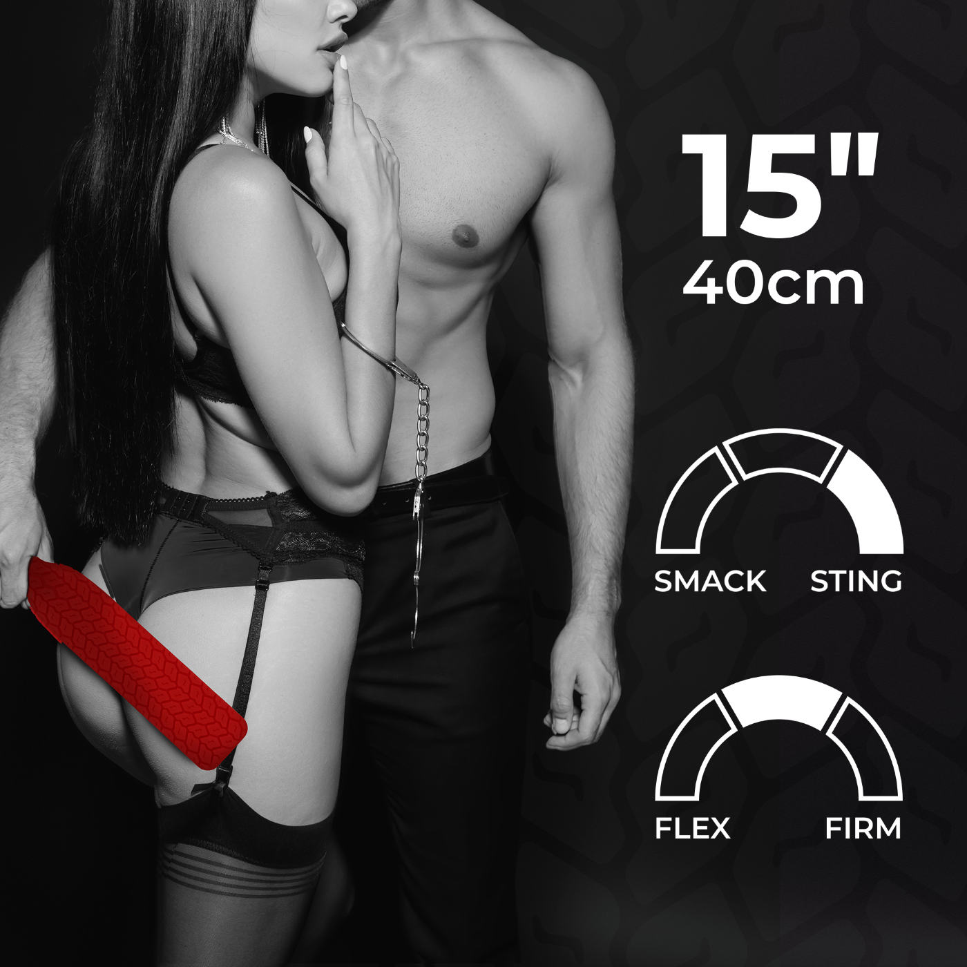 Sei Mio Tread Carefully Tyre Textured Spanking Paddle Red
