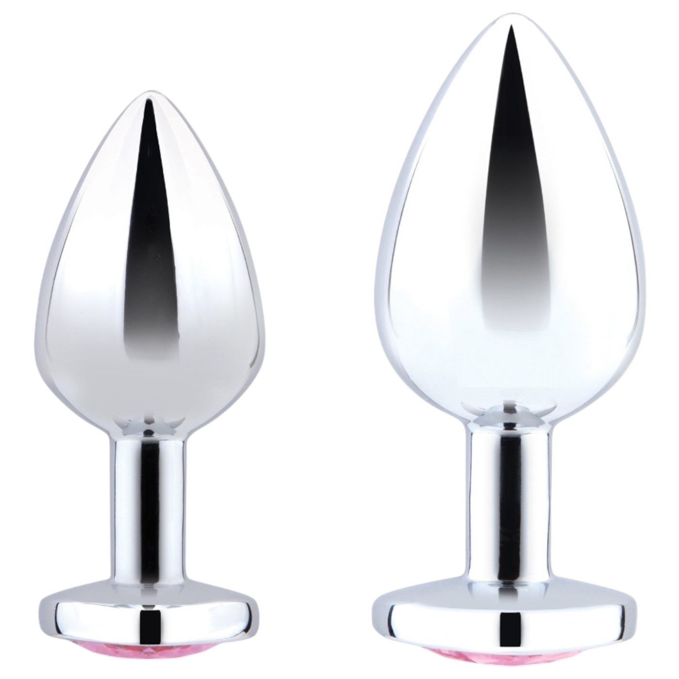 b-Vibe Jewel Heart Metal Butt Plug Training Set (2 Piece)