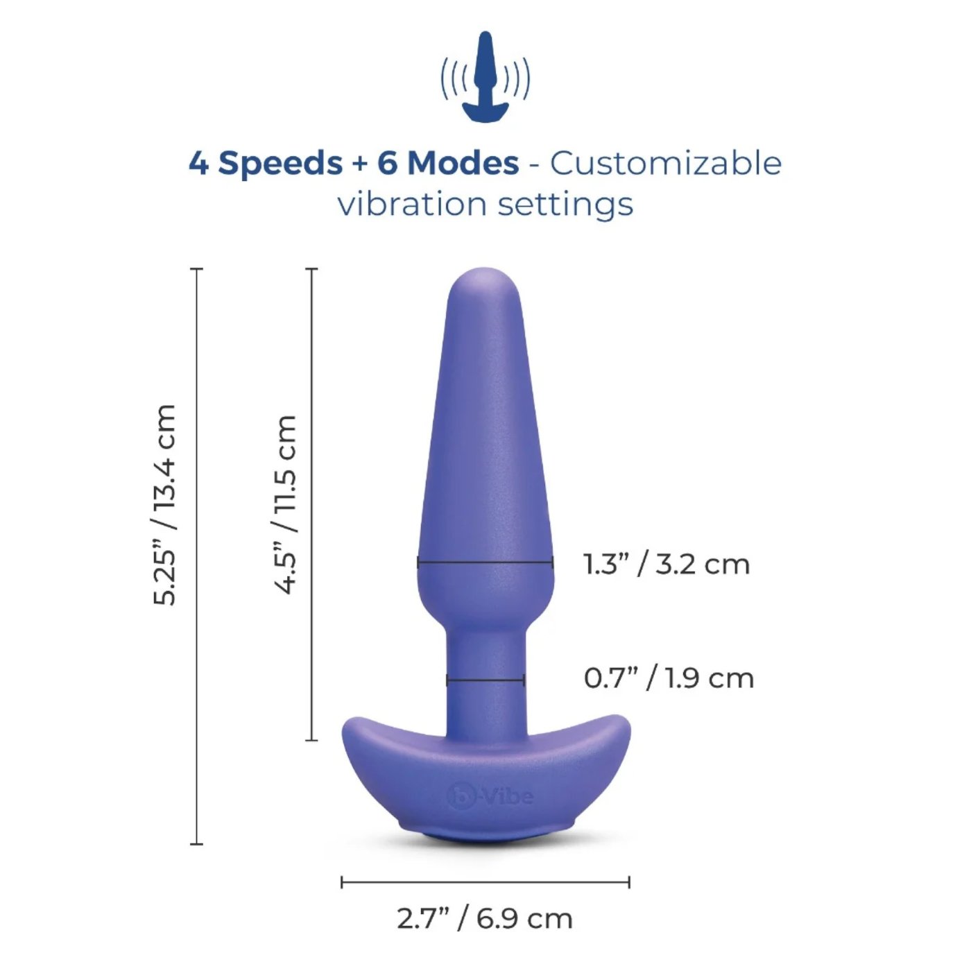 b-Vibe Butties Shake Slimline Vibrating Silicone Butt Plug