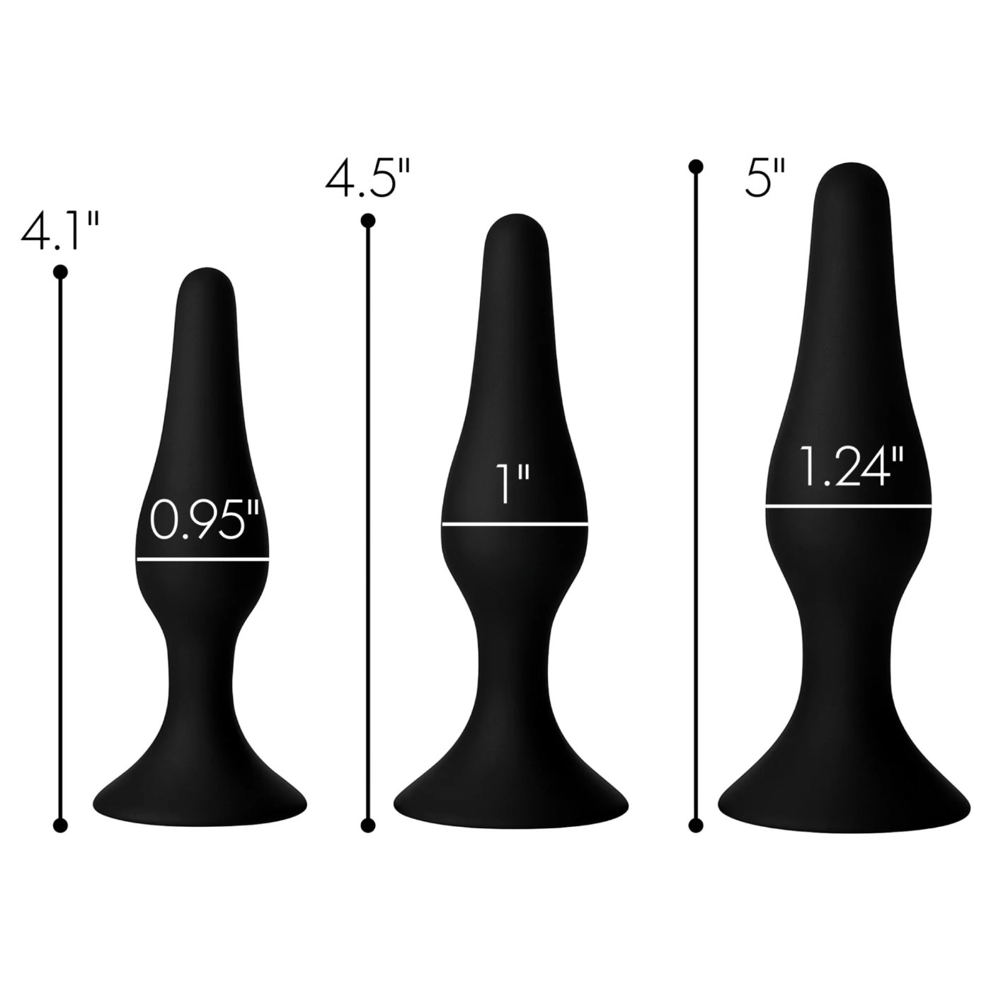 Master Series Triple Spire Tapered Silicone Anal Trainer Set