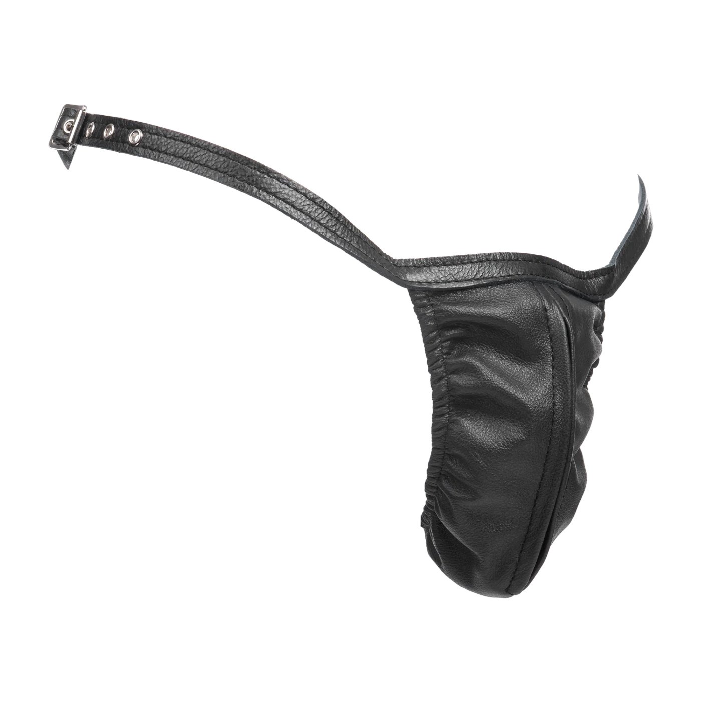 Rimba Men’s Leather Zip-Front Adjustable G-String