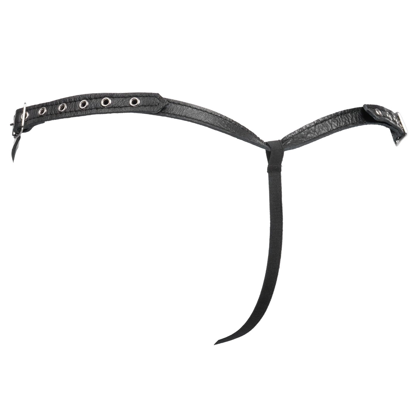 Rimba Men’s Leather Zip-Front Adjustable G-String
