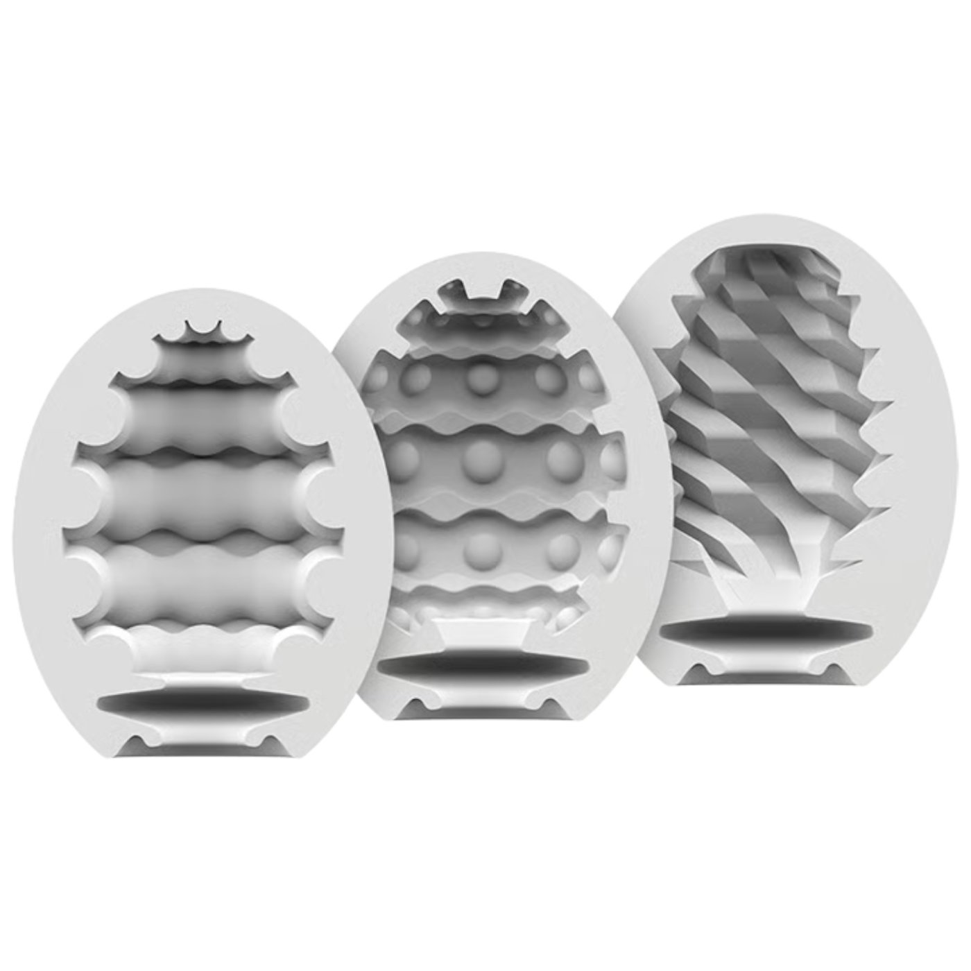 Satisfyer 3-Piece Male Masturbator Egg Set Riffle, Bubble & Fierce
