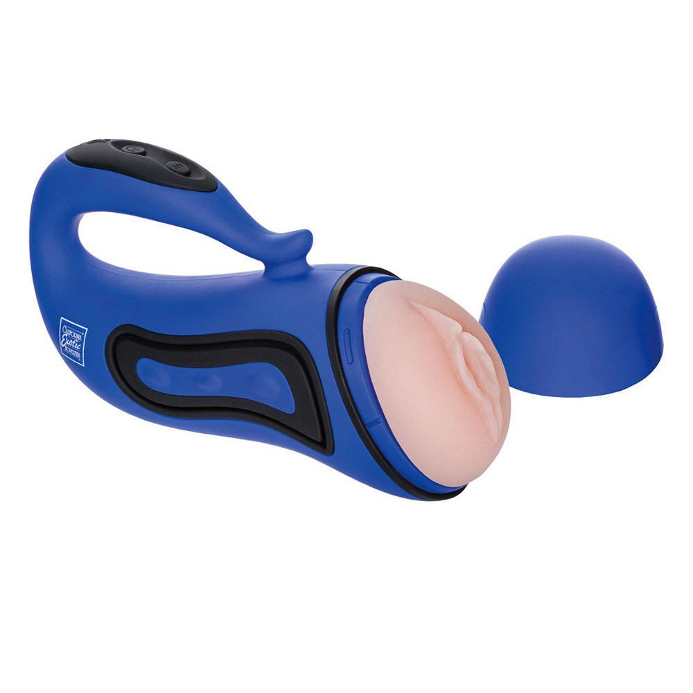 CalExotics Apollo Alpha Stroker 2 Rechargeable Blue Masturbator