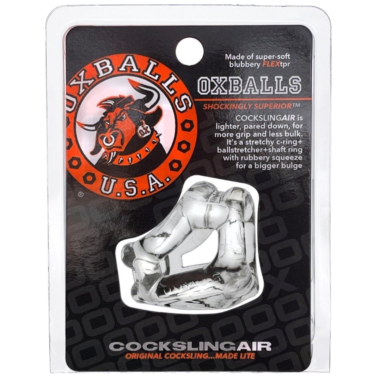 Oxballs Cocksling Air Original Cock And Ball Sling  Clear