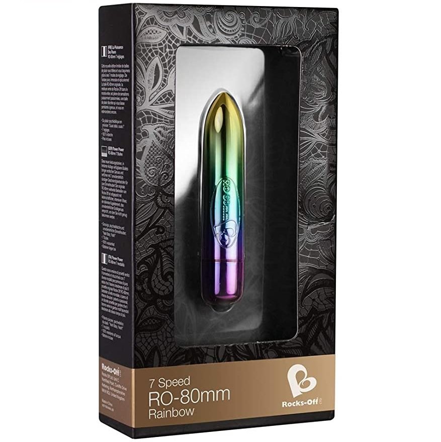 Rocks Off RO-80mm Bullet Vibrator Rainbow