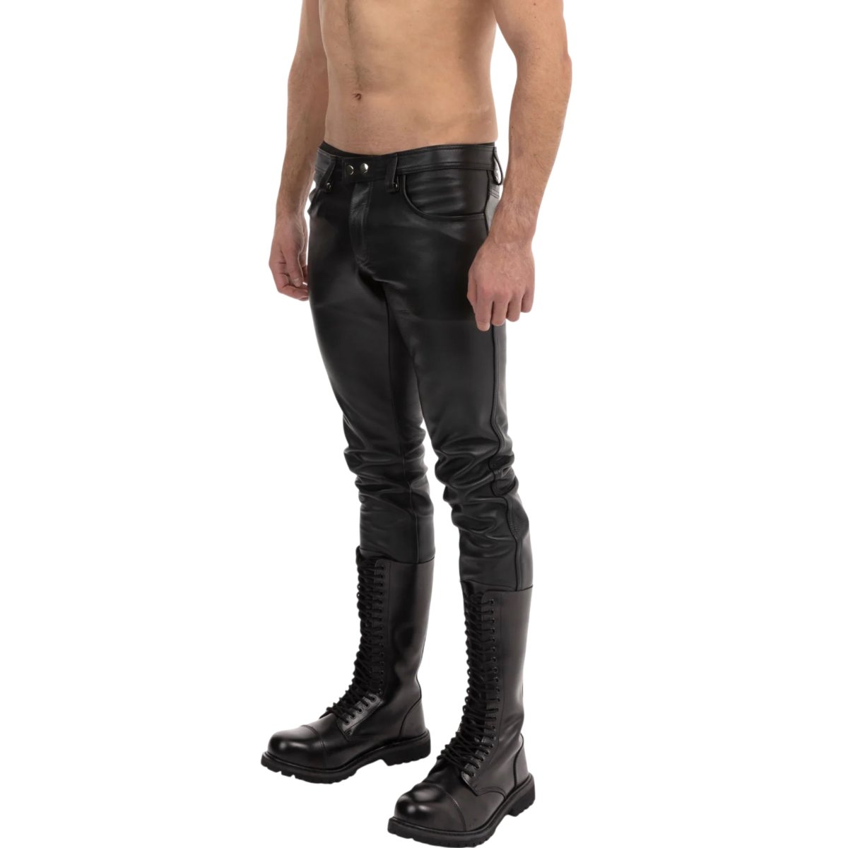 Prowler RED Leather Jeans Black 36in