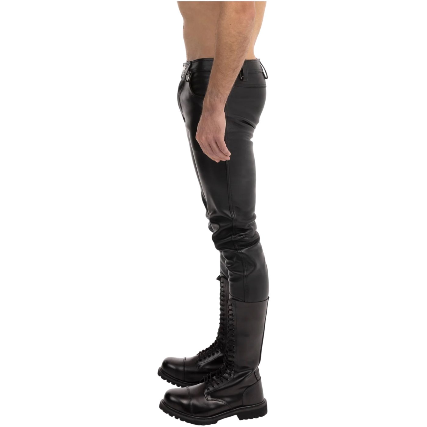 Prowler RED Leather Jeans Black 36in