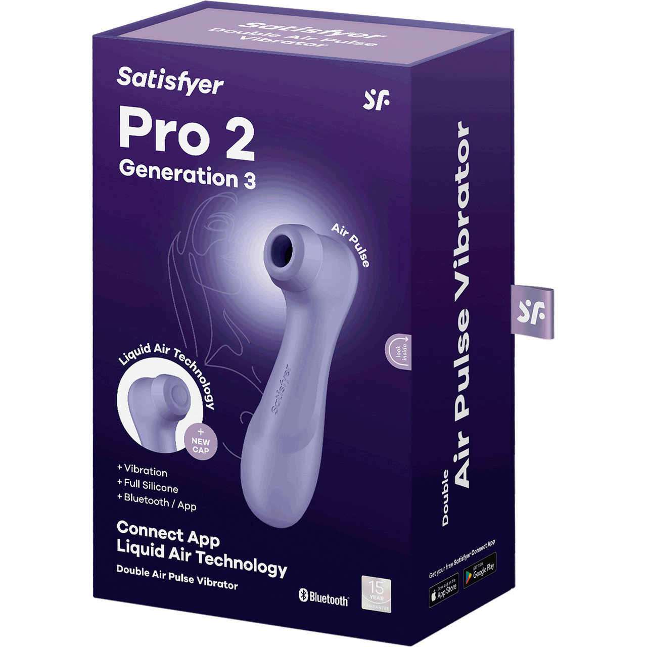 Satisfyer Pro 2 Generation 3 App Controlled Liquid Air Clitoral Vibrator Violet
