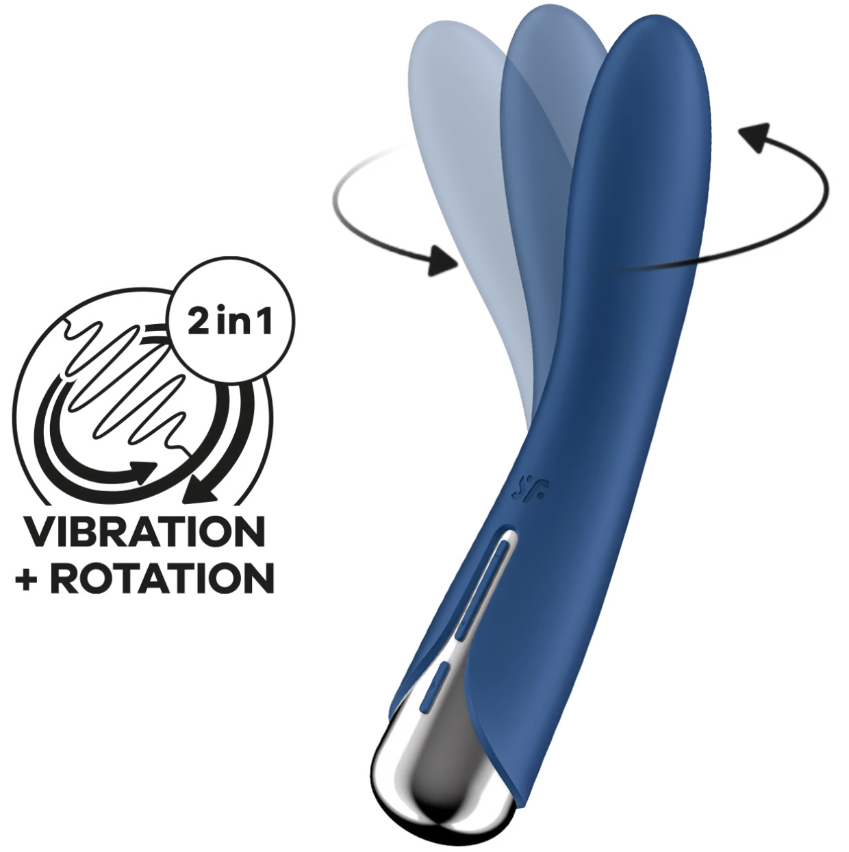Satisfyer Spinning Vibe 1 Silicone Rechargeable G-Spot Vibrator Blue