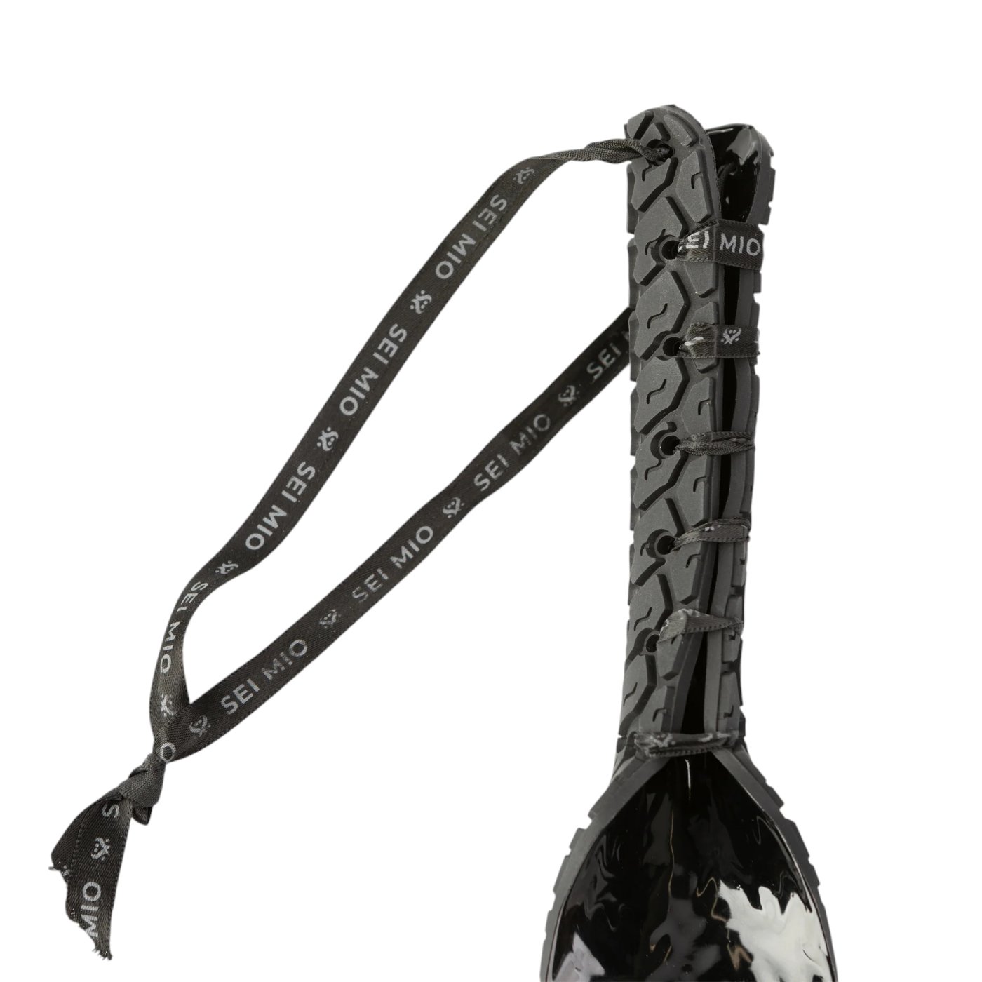 Sei Mio Tread Carefully Tyre Textured Spanking Paddle Black