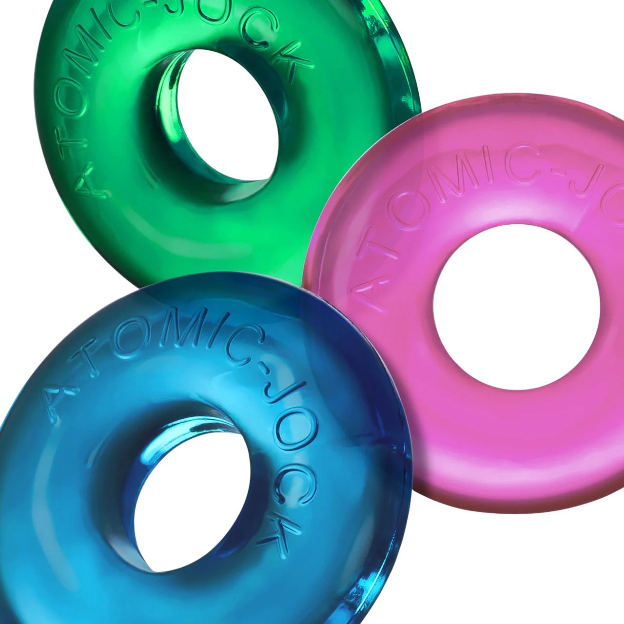 Oxballs Ringer Max Stretchy Cock Ring Set Neon (3 Pack)