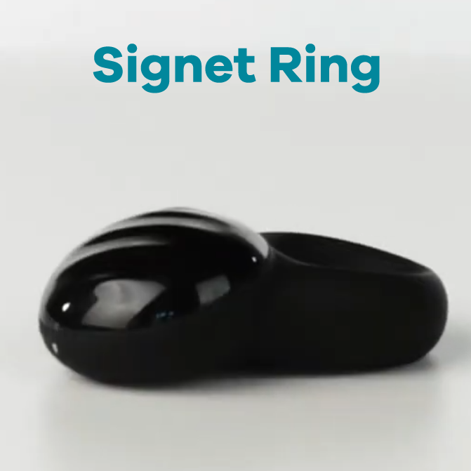 Satisfyer App Enabled Signet Ring - Black