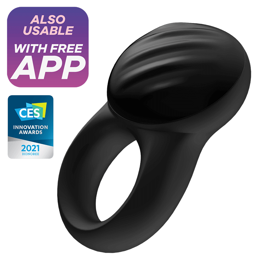 Satisfyer App Enabled Signet Ring - Black