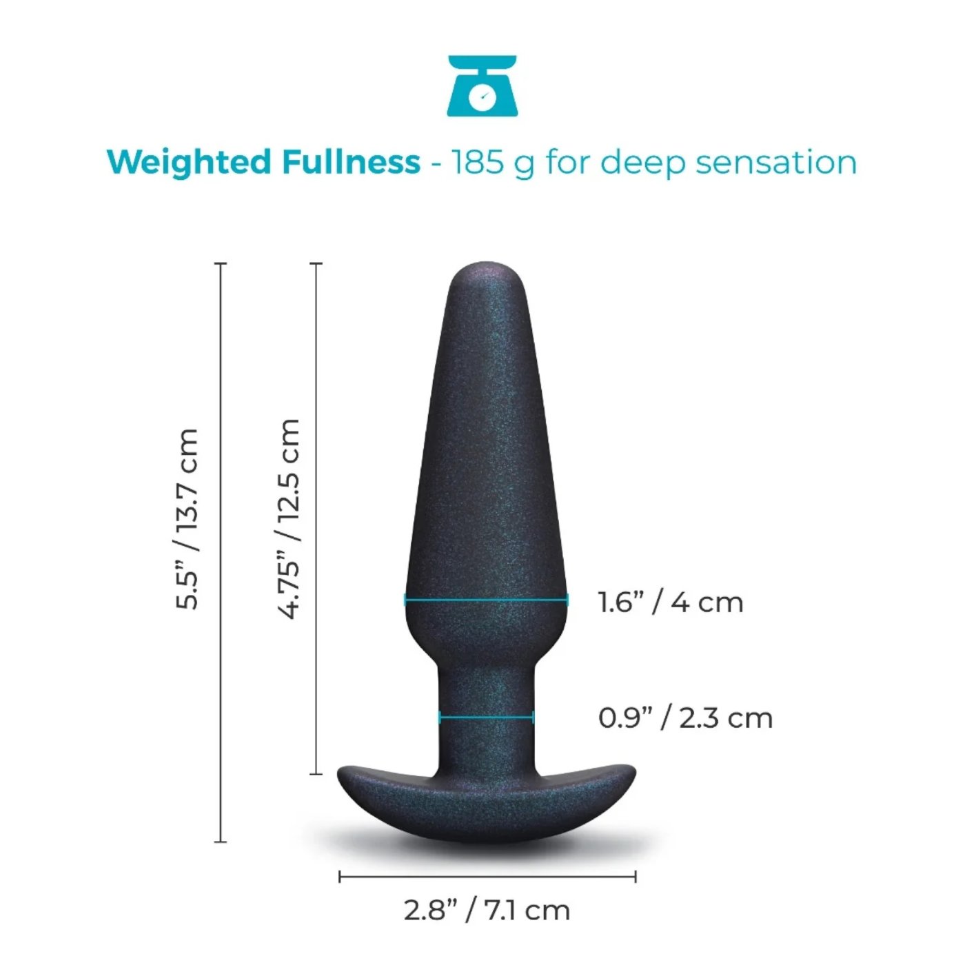 b-Vibe Butties Hefty Weighted Silicone Butt Plug Large
