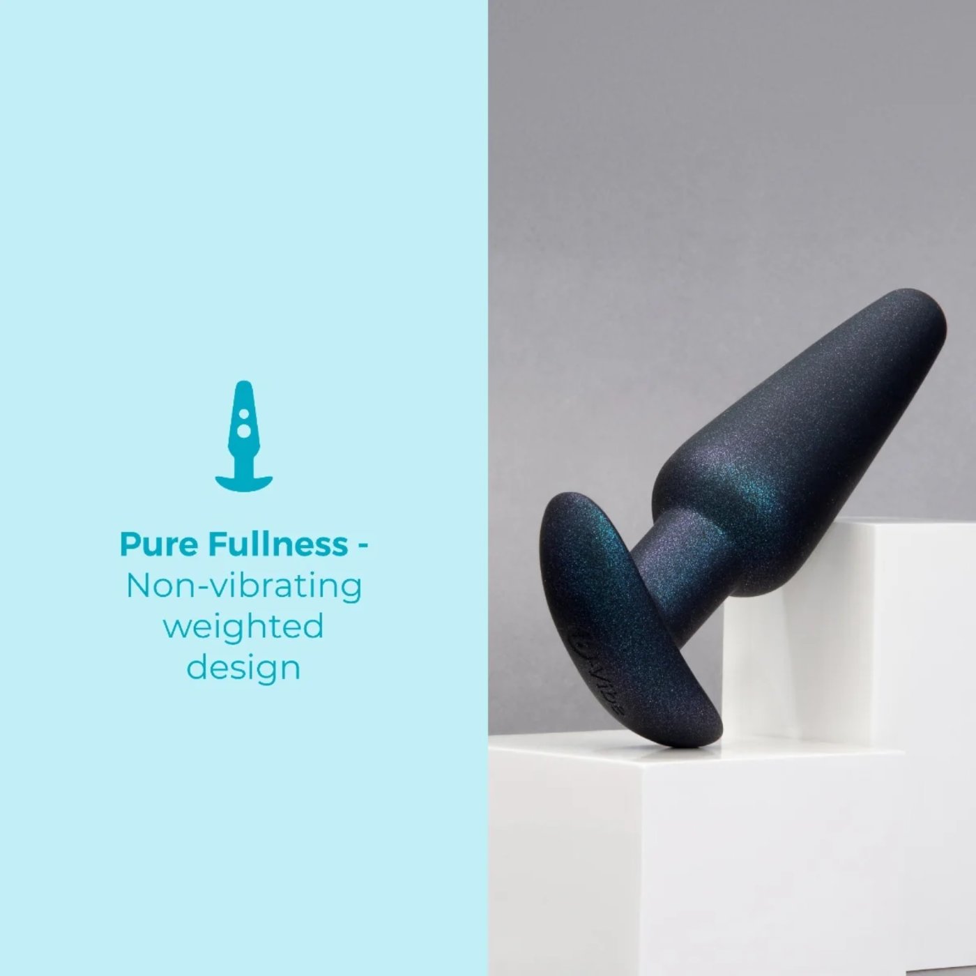 b-Vibe Butties Hefty Weighted Silicone Butt Plug Large