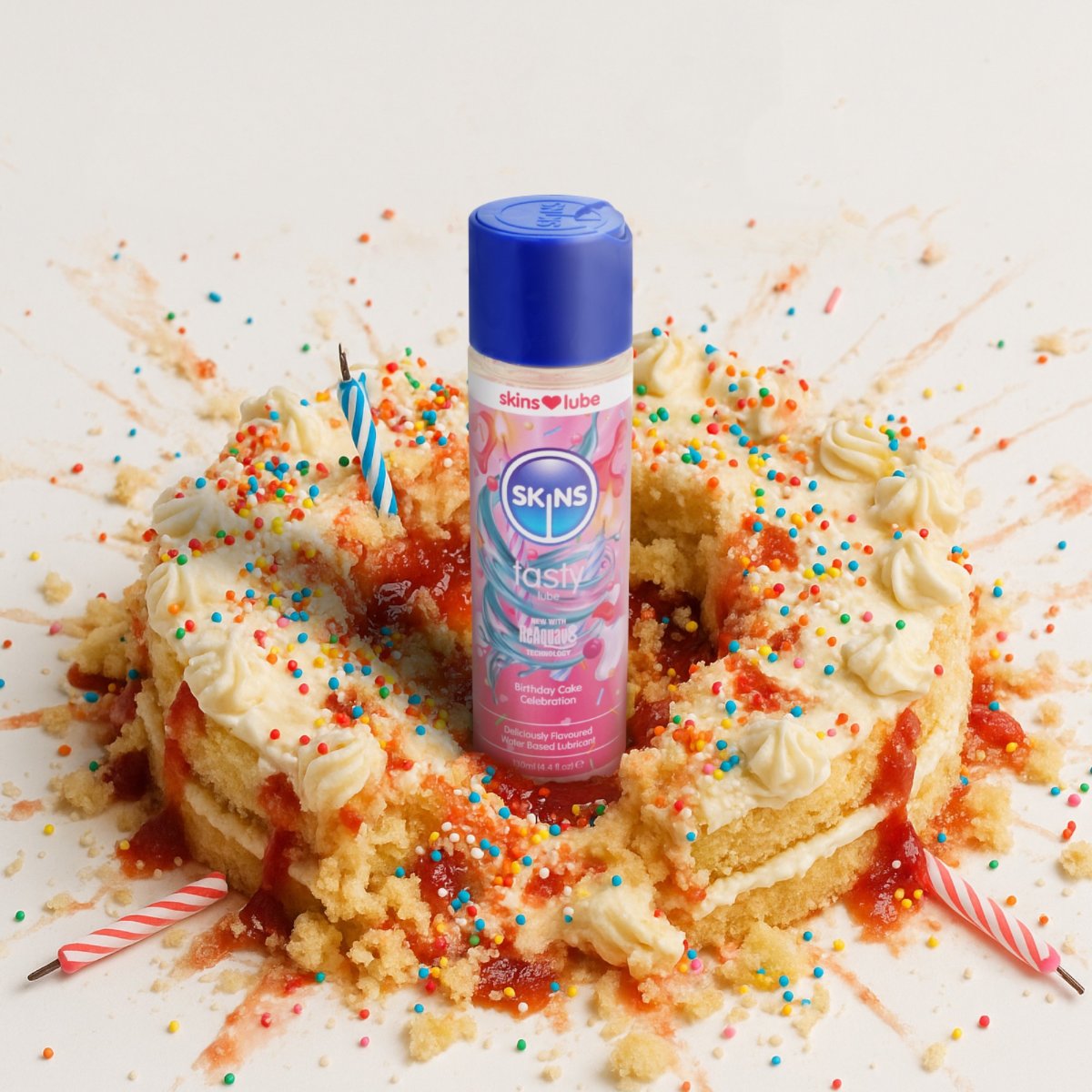 Skins Birthday Cake Water-Based Lubricant (130ml)