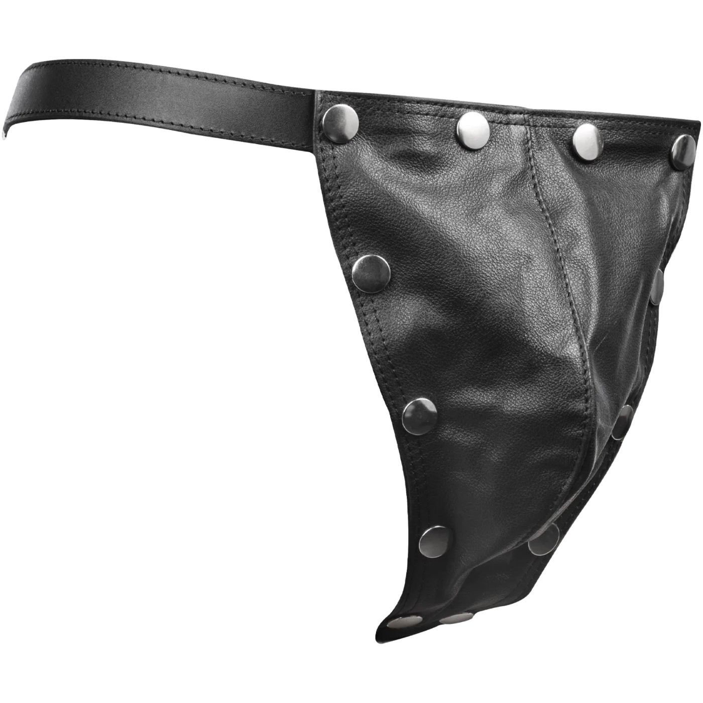 Rimba Leather Brief With Open Front