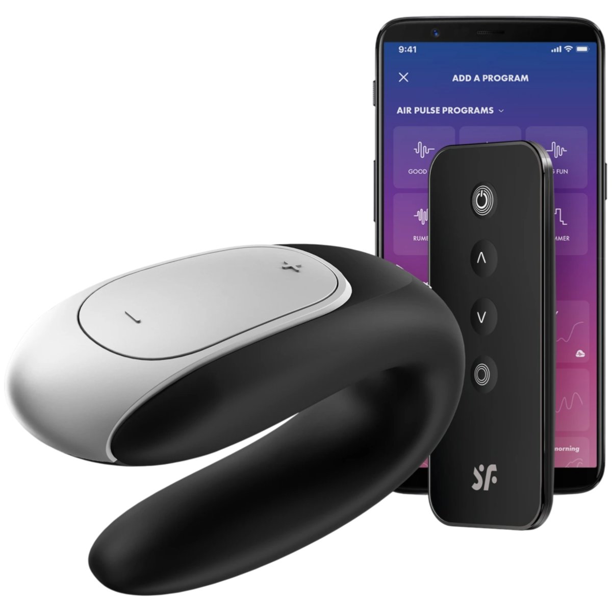 Satisfyer Double Fun App Controlled Couples Vibrator Black