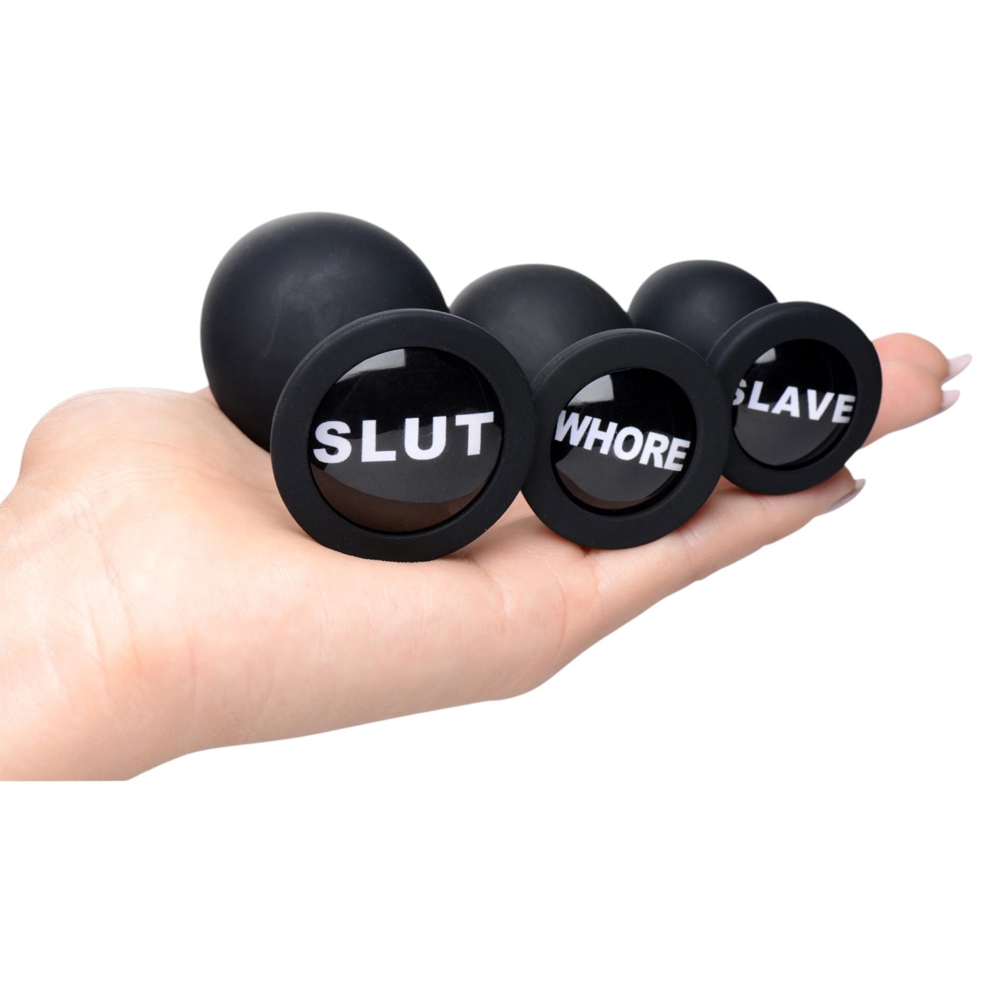 Master Series Dirty Words Anal Plug Set (3 Pieces)