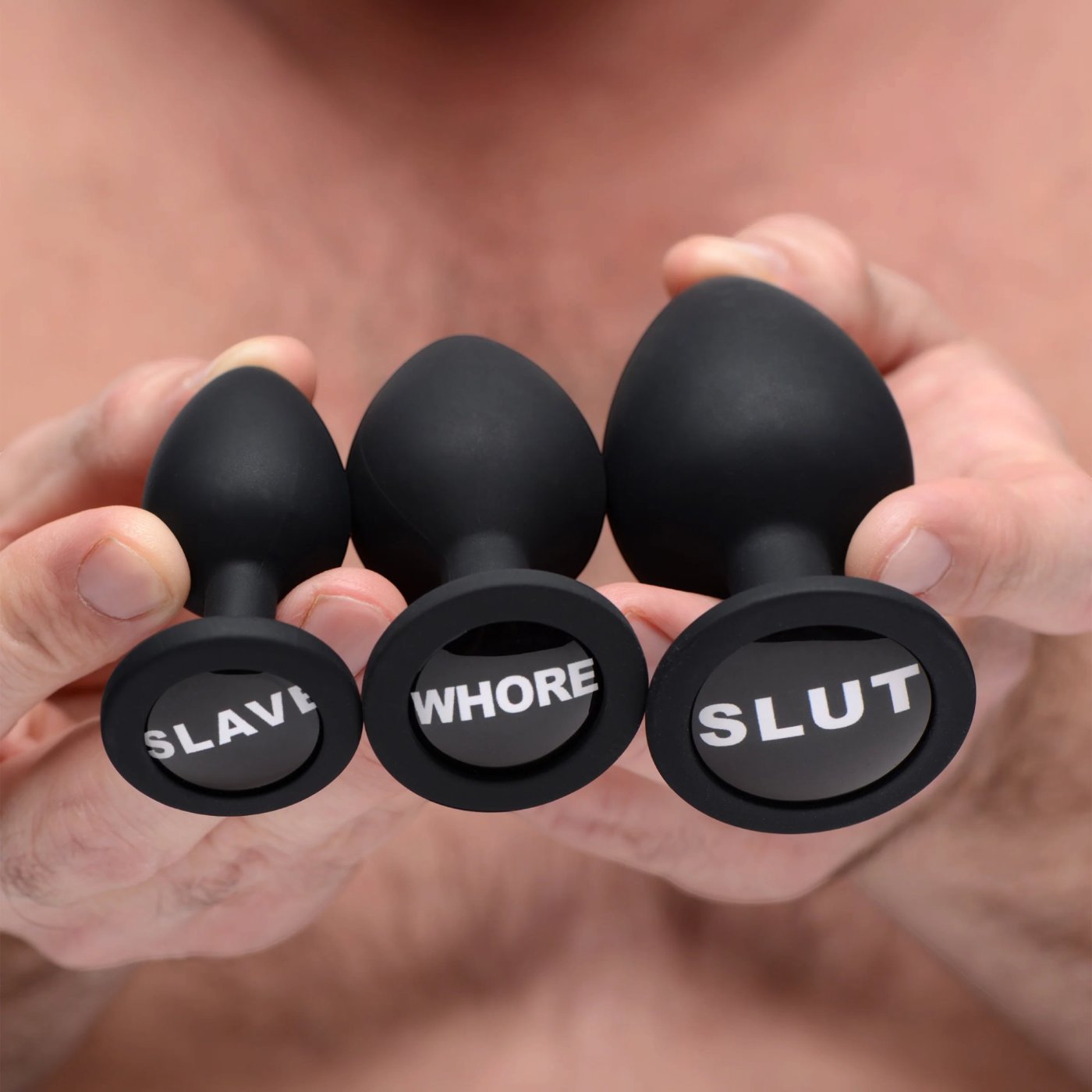 Master Series Dirty Words Anal Plug Set (3 Pieces)