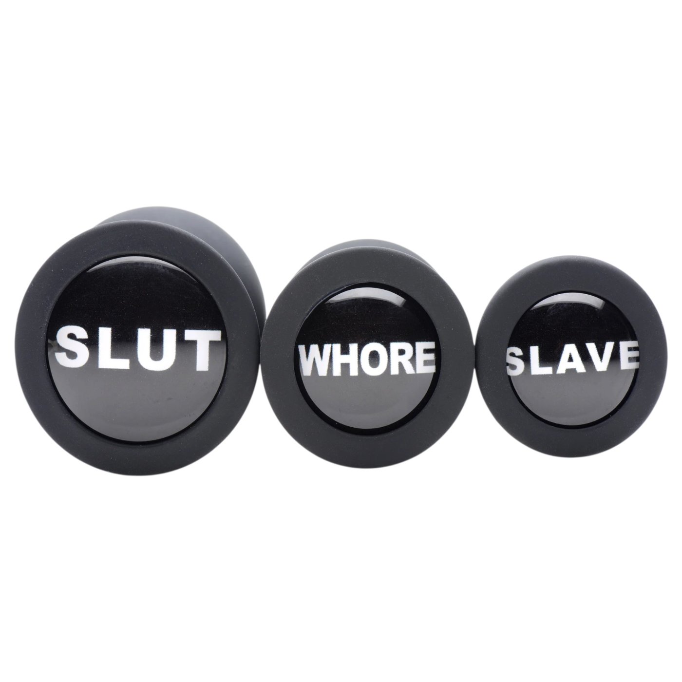 Master Series Dirty Words Anal Plug Set (3 Pieces)