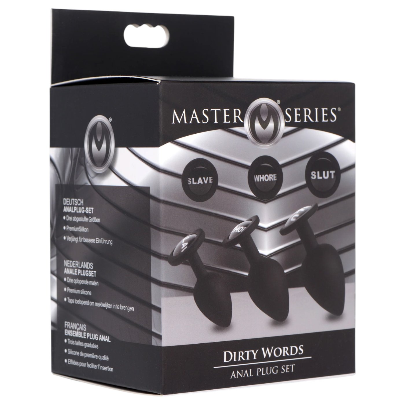 Master Series Dirty Words Anal Plug Set (3 Pieces)