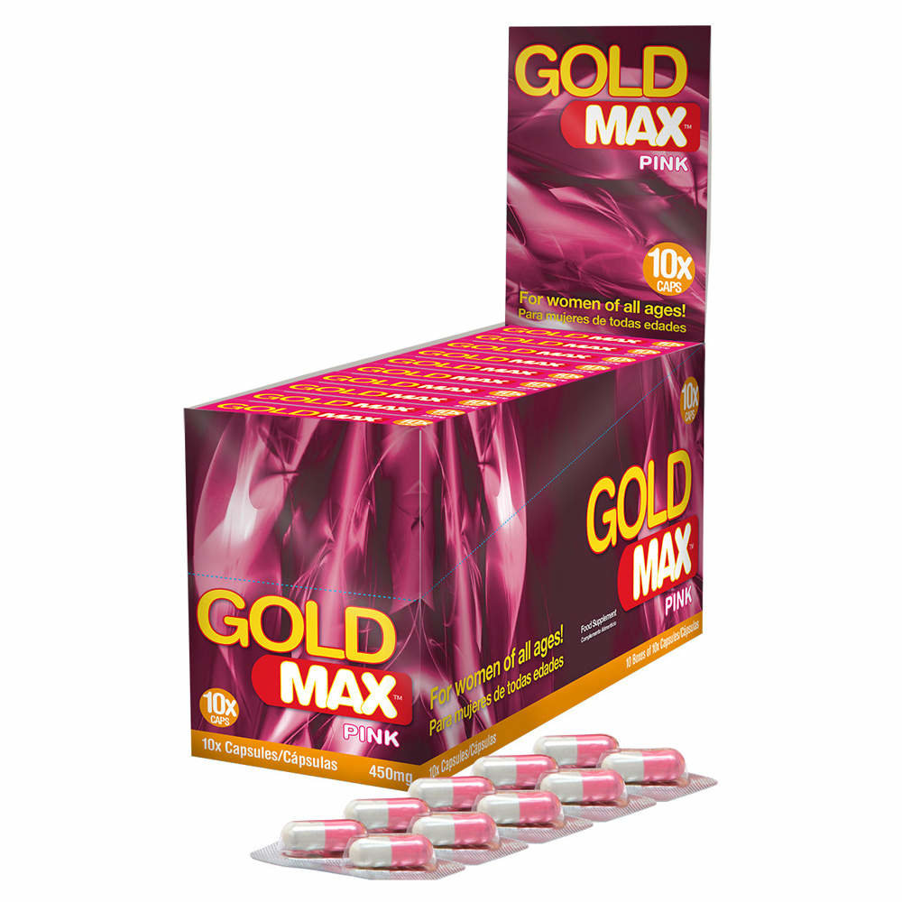 GoldMAX Pink Libido Supplement For Women 10 Pack 450mg